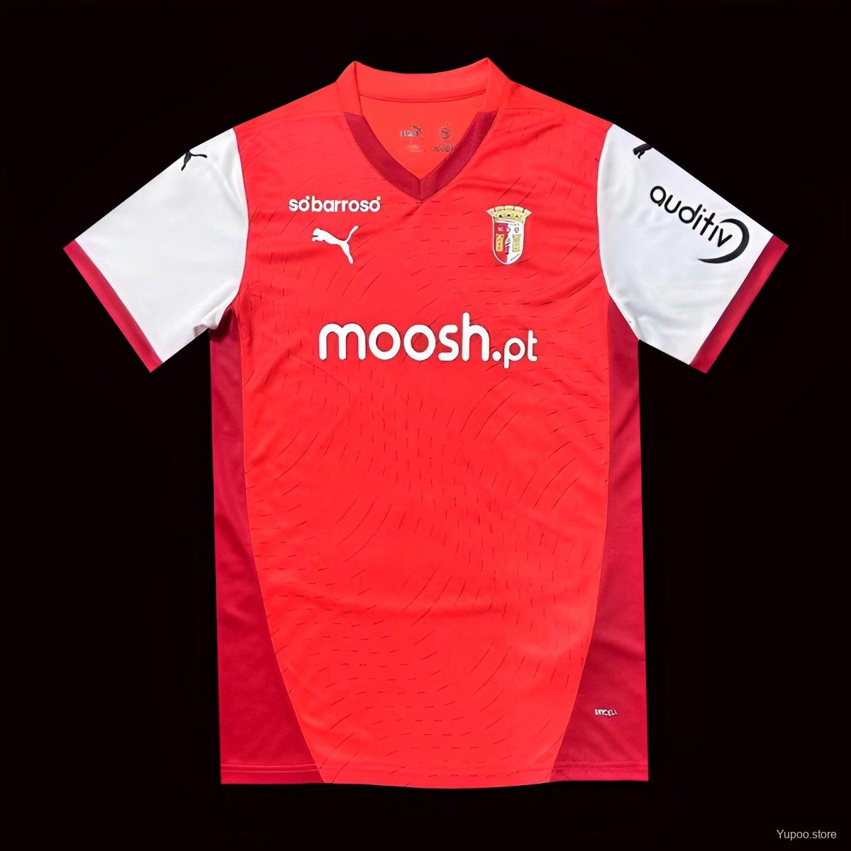 Camiseta de fútbol SC Braga 2024/25 LOCAL MANGA CORTA VERSION FAN